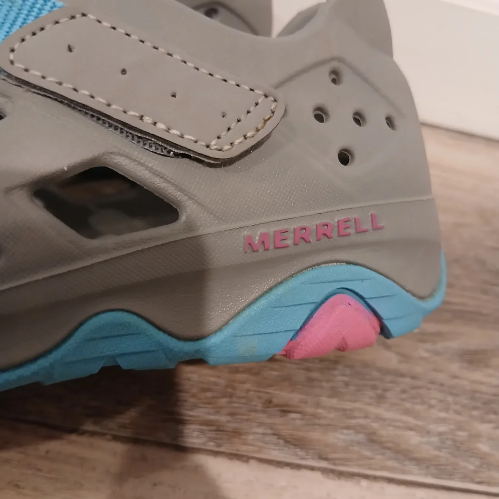 Merrell Kids Water Shoes Gray with Blue and Pink Accents